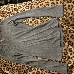 Bozzolo Heather Gray Long Sleeve Top